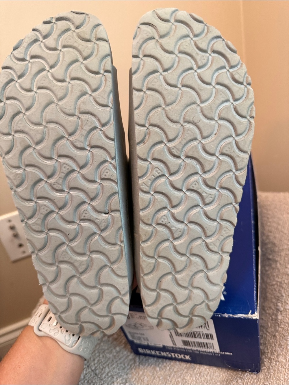 Birkenstock Arizona EVA Sandals in Silver Metallic- 38 - Picture 5 of 6
